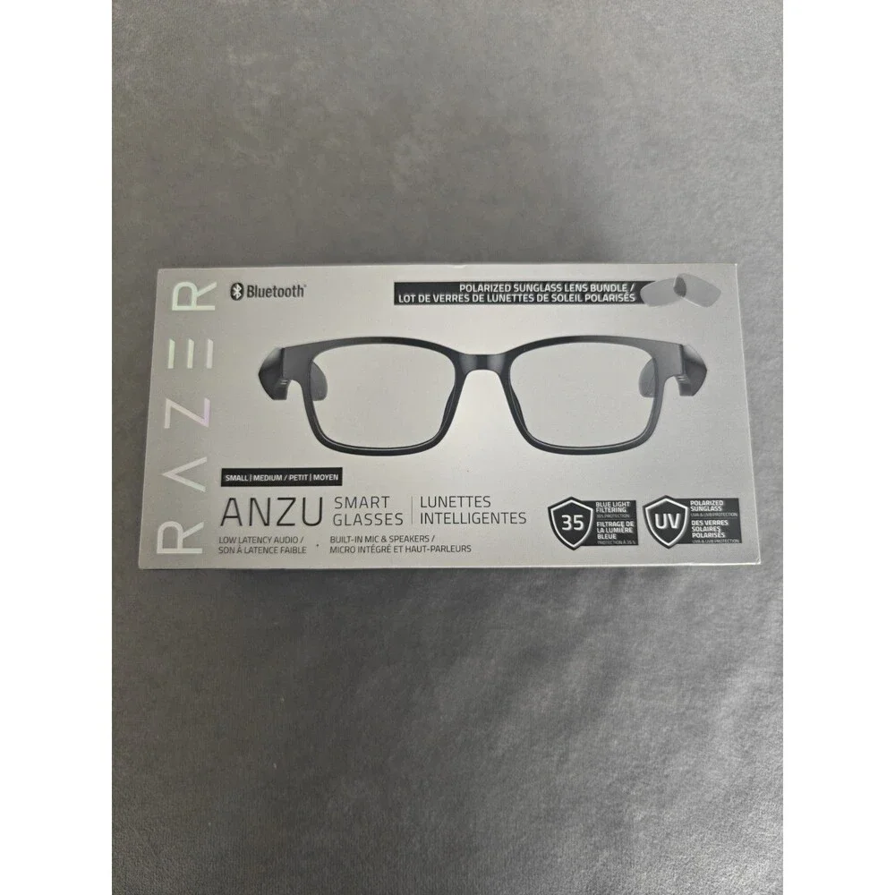 Razer Anzu Smart Glasses Bluetooth Audio Eyewear S/M w Box Tested